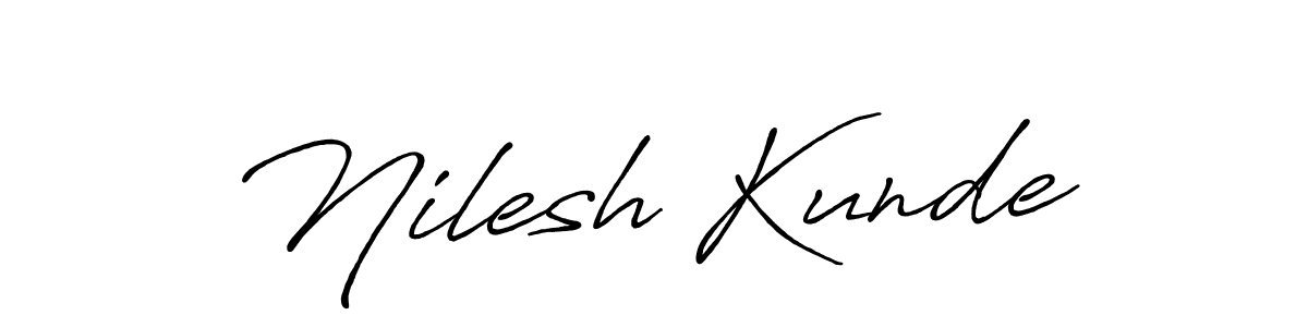 This is the best signature style for the Nilesh Kunde name. Also you like these signature font (Antro_Vectra_Bolder). Mix name signature. Nilesh Kunde signature style 7 images and pictures png