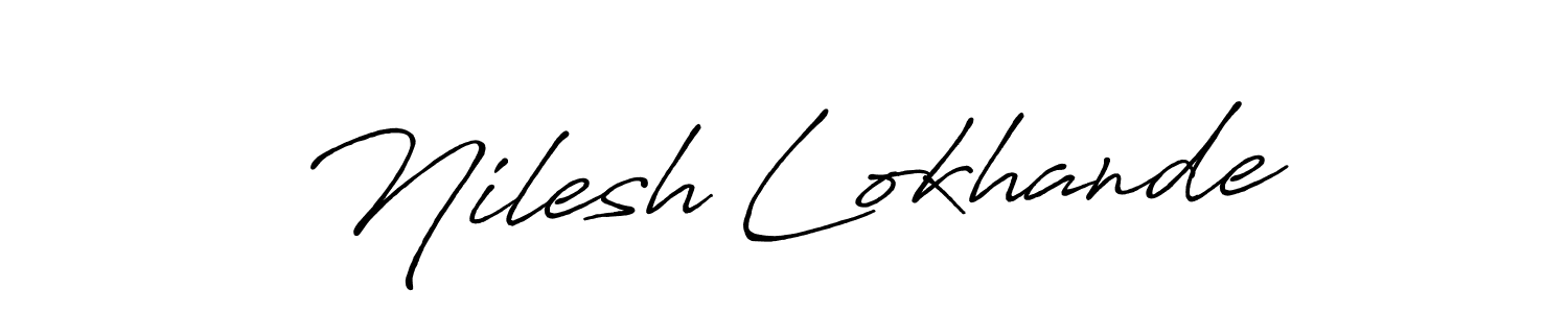 Use a signature maker to create a handwritten signature online. With this signature software, you can design (Antro_Vectra_Bolder) your own signature for name Nilesh Lokhande. Nilesh Lokhande signature style 7 images and pictures png