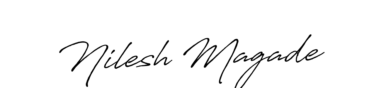 Make a beautiful signature design for name Nilesh Magade. Use this online signature maker to create a handwritten signature for free. Nilesh Magade signature style 7 images and pictures png