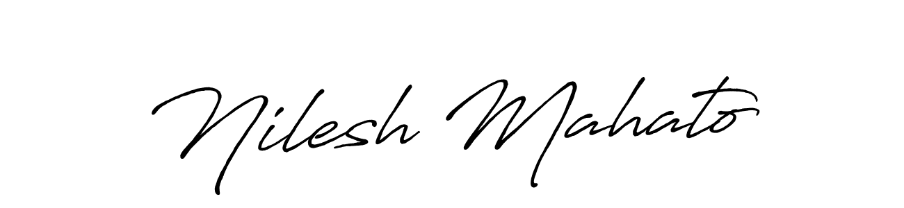 if you are searching for the best signature style for your name Nilesh Mahato. so please give up your signature search. here we have designed multiple signature styles  using Antro_Vectra_Bolder. Nilesh Mahato signature style 7 images and pictures png