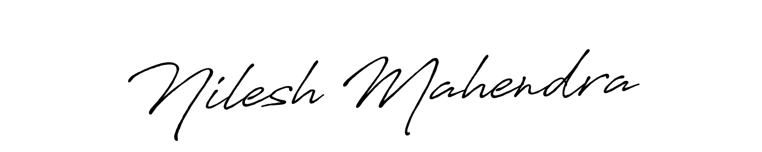 Use a signature maker to create a handwritten signature online. With this signature software, you can design (Antro_Vectra_Bolder) your own signature for name Nilesh Mahendra. Nilesh Mahendra signature style 7 images and pictures png