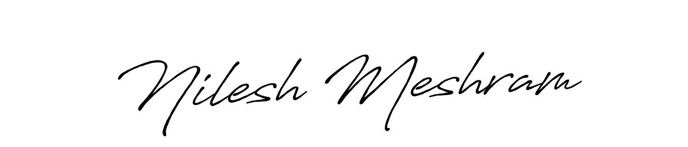 Also we have Nilesh Meshram name is the best signature style. Create professional handwritten signature collection using Antro_Vectra_Bolder autograph style. Nilesh Meshram signature style 7 images and pictures png