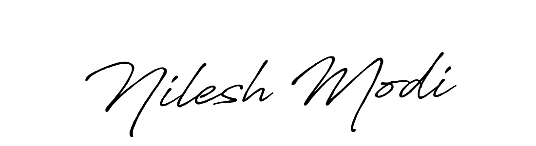 Use a signature maker to create a handwritten signature online. With this signature software, you can design (Antro_Vectra_Bolder) your own signature for name Nilesh Modi. Nilesh Modi signature style 7 images and pictures png