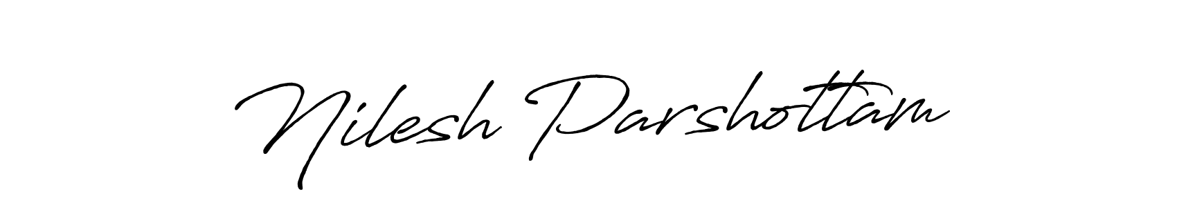 Nilesh Parshottam stylish signature style. Best Handwritten Sign (Antro_Vectra_Bolder) for my name. Handwritten Signature Collection Ideas for my name Nilesh Parshottam. Nilesh Parshottam signature style 7 images and pictures png