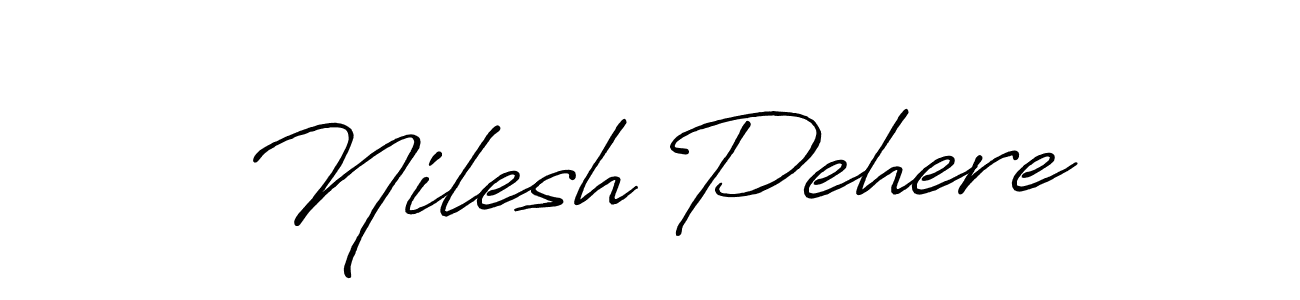 Also You can easily find your signature by using the search form. We will create Nilesh Pehere name handwritten signature images for you free of cost using Antro_Vectra_Bolder sign style. Nilesh Pehere signature style 7 images and pictures png