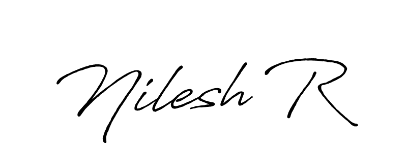 Also You can easily find your signature by using the search form. We will create Nilesh R name handwritten signature images for you free of cost using Antro_Vectra_Bolder sign style. Nilesh R signature style 7 images and pictures png