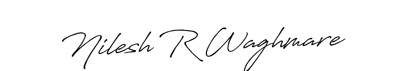 Create a beautiful signature design for name Nilesh R Waghmare. With this signature (Antro_Vectra_Bolder) fonts, you can make a handwritten signature for free. Nilesh R Waghmare signature style 7 images and pictures png