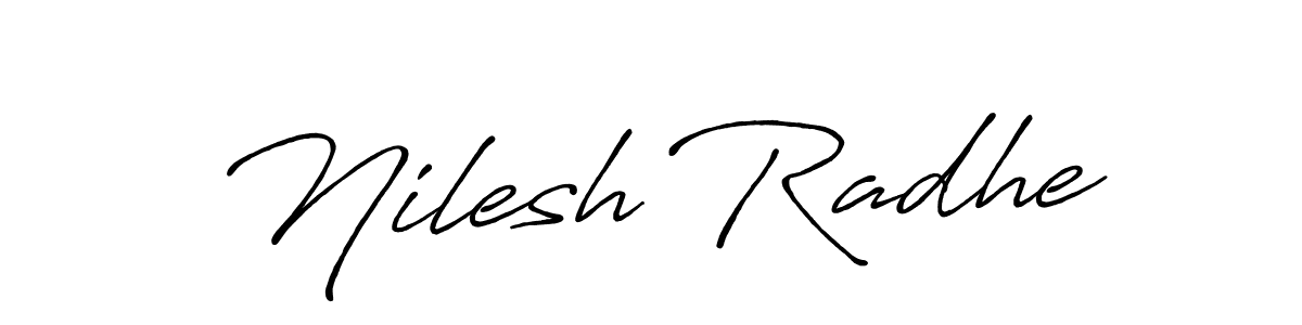 Nilesh Radhe stylish signature style. Best Handwritten Sign (Antro_Vectra_Bolder) for my name. Handwritten Signature Collection Ideas for my name Nilesh Radhe. Nilesh Radhe signature style 7 images and pictures png