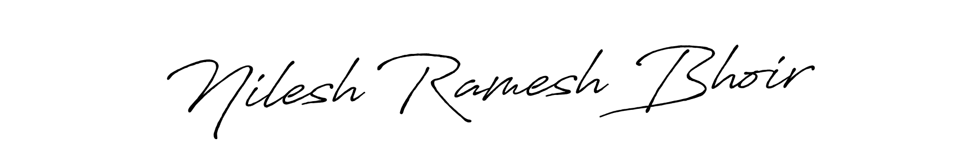 How to make Nilesh Ramesh Bhoir signature? Antro_Vectra_Bolder is a professional autograph style. Create handwritten signature for Nilesh Ramesh Bhoir name. Nilesh Ramesh Bhoir signature style 7 images and pictures png