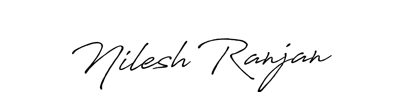 Design your own signature with our free online signature maker. With this signature software, you can create a handwritten (Antro_Vectra_Bolder) signature for name Nilesh Ranjan. Nilesh Ranjan signature style 7 images and pictures png