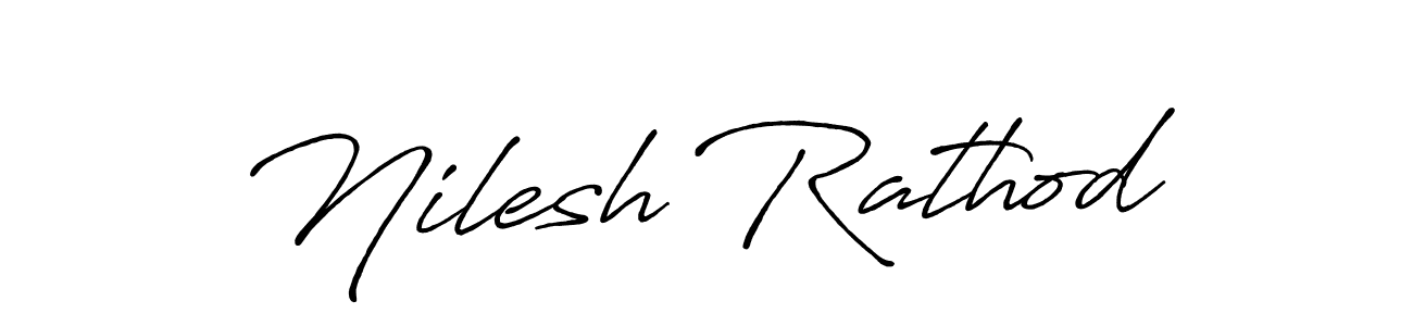 Nilesh Rathod stylish signature style. Best Handwritten Sign (Antro_Vectra_Bolder) for my name. Handwritten Signature Collection Ideas for my name Nilesh Rathod. Nilesh Rathod signature style 7 images and pictures png