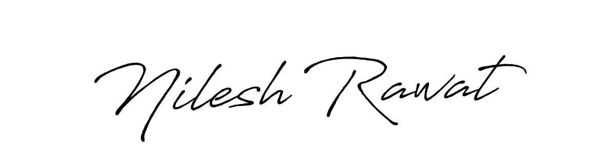 Make a beautiful signature design for name Nilesh Rawat. With this signature (Antro_Vectra_Bolder) style, you can create a handwritten signature for free. Nilesh Rawat signature style 7 images and pictures png