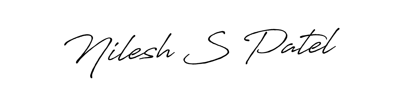 Use a signature maker to create a handwritten signature online. With this signature software, you can design (Antro_Vectra_Bolder) your own signature for name Nilesh S Patel. Nilesh S Patel signature style 7 images and pictures png