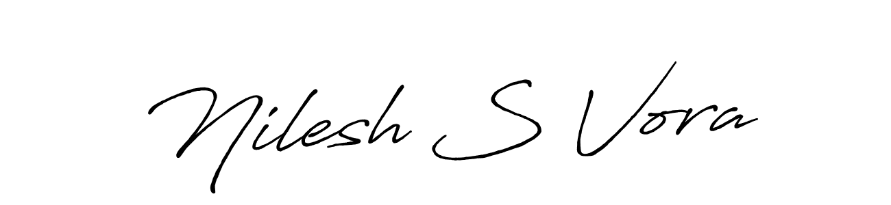 Also we have Nilesh S Vora name is the best signature style. Create professional handwritten signature collection using Antro_Vectra_Bolder autograph style. Nilesh S Vora signature style 7 images and pictures png