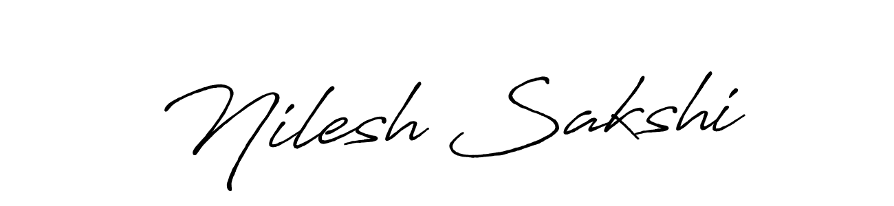 Nilesh Sakshi stylish signature style. Best Handwritten Sign (Antro_Vectra_Bolder) for my name. Handwritten Signature Collection Ideas for my name Nilesh Sakshi. Nilesh Sakshi signature style 7 images and pictures png