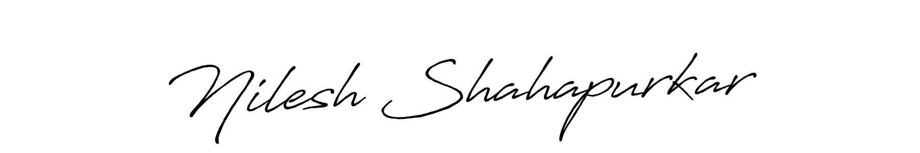 Create a beautiful signature design for name Nilesh Shahapurkar. With this signature (Antro_Vectra_Bolder) fonts, you can make a handwritten signature for free. Nilesh Shahapurkar signature style 7 images and pictures png