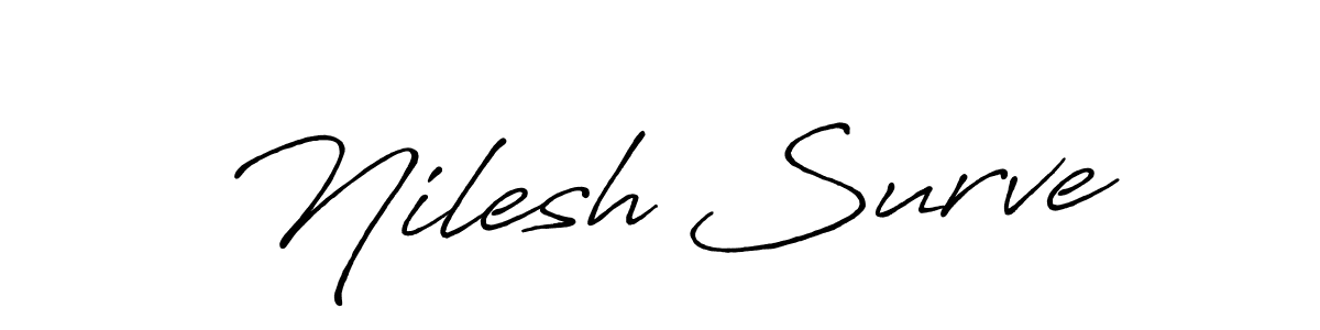 This is the best signature style for the Nilesh Surve name. Also you like these signature font (Antro_Vectra_Bolder). Mix name signature. Nilesh Surve signature style 7 images and pictures png