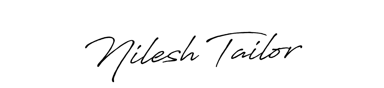 The best way (Antro_Vectra_Bolder) to make a short signature is to pick only two or three words in your name. The name Nilesh Tailor include a total of six letters. For converting this name. Nilesh Tailor signature style 7 images and pictures png