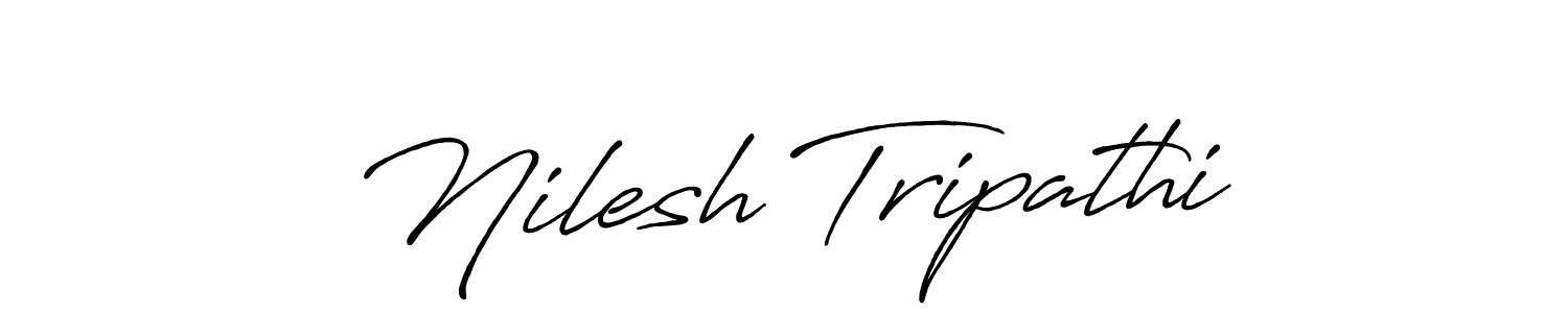 Antro_Vectra_Bolder is a professional signature style that is perfect for those who want to add a touch of class to their signature. It is also a great choice for those who want to make their signature more unique. Get Nilesh Tripathi name to fancy signature for free. Nilesh Tripathi signature style 7 images and pictures png
