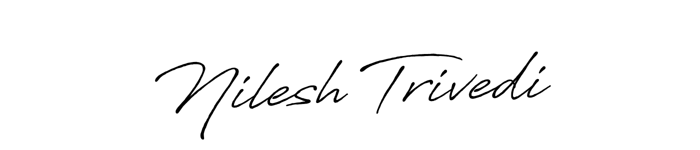 Nilesh Trivedi stylish signature style. Best Handwritten Sign (Antro_Vectra_Bolder) for my name. Handwritten Signature Collection Ideas for my name Nilesh Trivedi. Nilesh Trivedi signature style 7 images and pictures png