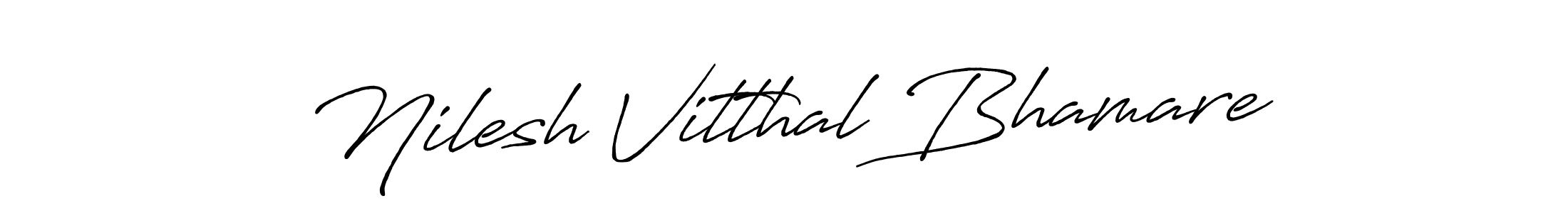 Nilesh Vitthal Bhamare stylish signature style. Best Handwritten Sign (Antro_Vectra_Bolder) for my name. Handwritten Signature Collection Ideas for my name Nilesh Vitthal Bhamare. Nilesh Vitthal Bhamare signature style 7 images and pictures png