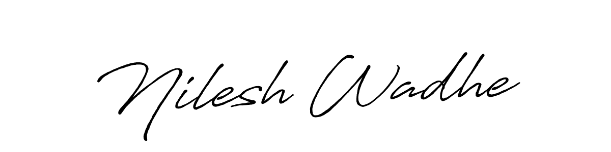 Here are the top 10 professional signature styles for the name Nilesh Wadhe. These are the best autograph styles you can use for your name. Nilesh Wadhe signature style 7 images and pictures png