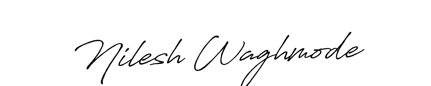 Also we have Nilesh Waghmode name is the best signature style. Create professional handwritten signature collection using Antro_Vectra_Bolder autograph style. Nilesh Waghmode signature style 7 images and pictures png