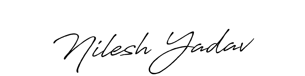 Also You can easily find your signature by using the search form. We will create Nilesh Yadav name handwritten signature images for you free of cost using Antro_Vectra_Bolder sign style. Nilesh Yadav signature style 7 images and pictures png