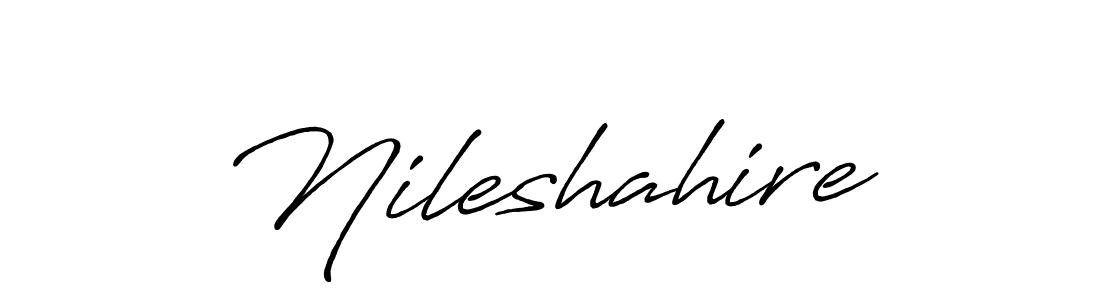It looks lik you need a new signature style for name Nileshahire. Design unique handwritten (Antro_Vectra_Bolder) signature with our free signature maker in just a few clicks. Nileshahire signature style 7 images and pictures png