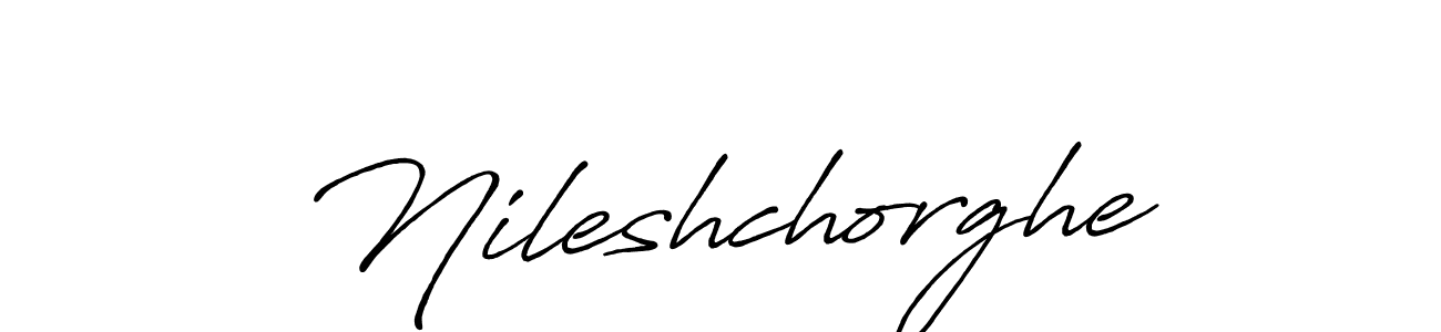 Use a signature maker to create a handwritten signature online. With this signature software, you can design (Antro_Vectra_Bolder) your own signature for name Nileshchorghe. Nileshchorghe signature style 7 images and pictures png