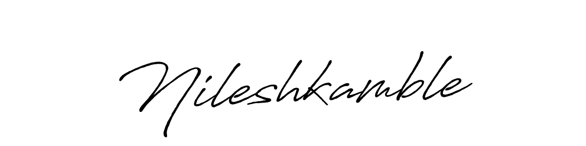 if you are searching for the best signature style for your name Nileshkamble. so please give up your signature search. here we have designed multiple signature styles  using Antro_Vectra_Bolder. Nileshkamble signature style 7 images and pictures png