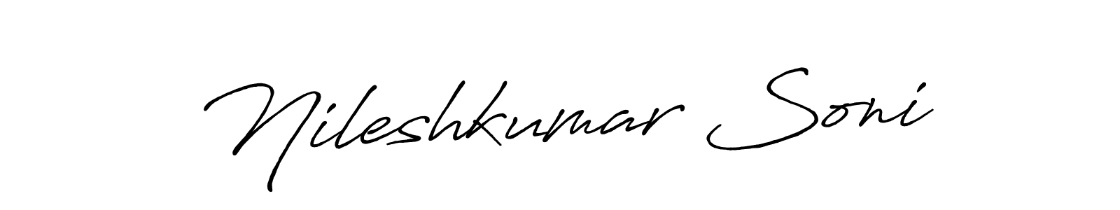 It looks lik you need a new signature style for name Nileshkumar Soni. Design unique handwritten (Antro_Vectra_Bolder) signature with our free signature maker in just a few clicks. Nileshkumar Soni signature style 7 images and pictures png