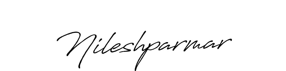 Make a beautiful signature design for name Nileshparmar. With this signature (Antro_Vectra_Bolder) style, you can create a handwritten signature for free. Nileshparmar signature style 7 images and pictures png