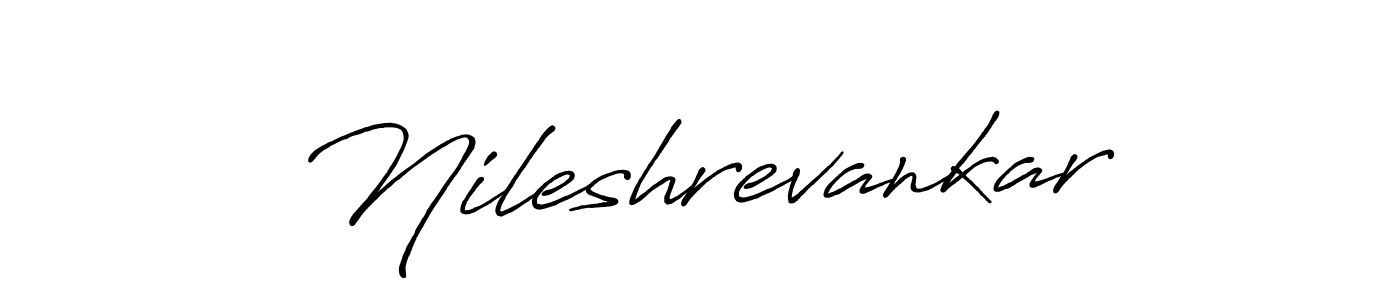 Also we have Nileshrevankar name is the best signature style. Create professional handwritten signature collection using Antro_Vectra_Bolder autograph style. Nileshrevankar signature style 7 images and pictures png