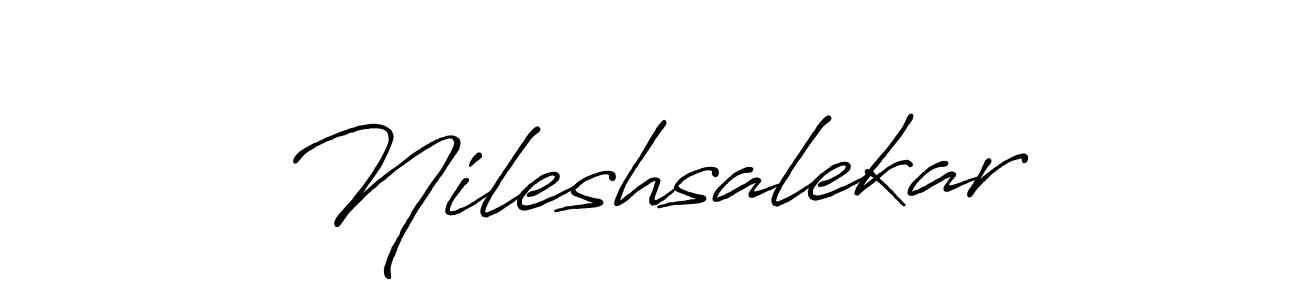 Design your own signature with our free online signature maker. With this signature software, you can create a handwritten (Antro_Vectra_Bolder) signature for name Nileshsalekar. Nileshsalekar signature style 7 images and pictures png
