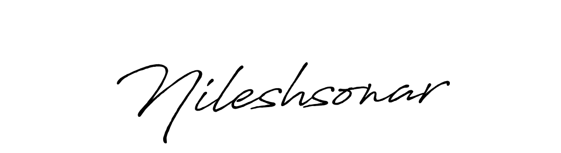 Create a beautiful signature design for name Nileshsonar. With this signature (Antro_Vectra_Bolder) fonts, you can make a handwritten signature for free. Nileshsonar signature style 7 images and pictures png