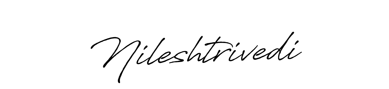 Create a beautiful signature design for name Nileshtrivedi. With this signature (Antro_Vectra_Bolder) fonts, you can make a handwritten signature for free. Nileshtrivedi signature style 7 images and pictures png