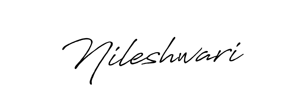 How to make Nileshwari name signature. Use Antro_Vectra_Bolder style for creating short signs online. This is the latest handwritten sign. Nileshwari signature style 7 images and pictures png