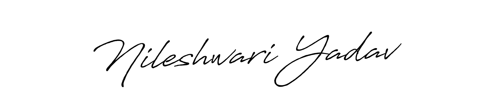 Make a beautiful signature design for name Nileshwari Yadav. With this signature (Antro_Vectra_Bolder) style, you can create a handwritten signature for free. Nileshwari Yadav signature style 7 images and pictures png