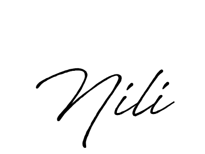 Antro_Vectra_Bolder is a professional signature style that is perfect for those who want to add a touch of class to their signature. It is also a great choice for those who want to make their signature more unique. Get Nili name to fancy signature for free. Nili signature style 7 images and pictures png