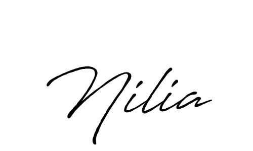 Also we have Nilia name is the best signature style. Create professional handwritten signature collection using Antro_Vectra_Bolder autograph style. Nilia signature style 7 images and pictures png