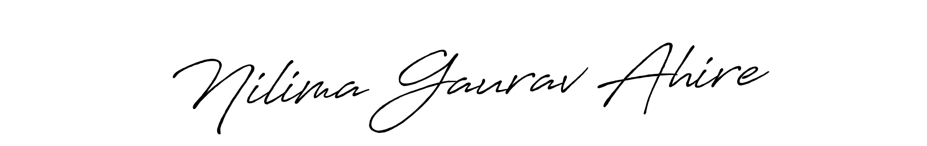 Nilima Gaurav Ahire stylish signature style. Best Handwritten Sign (Antro_Vectra_Bolder) for my name. Handwritten Signature Collection Ideas for my name Nilima Gaurav Ahire. Nilima Gaurav Ahire signature style 7 images and pictures png