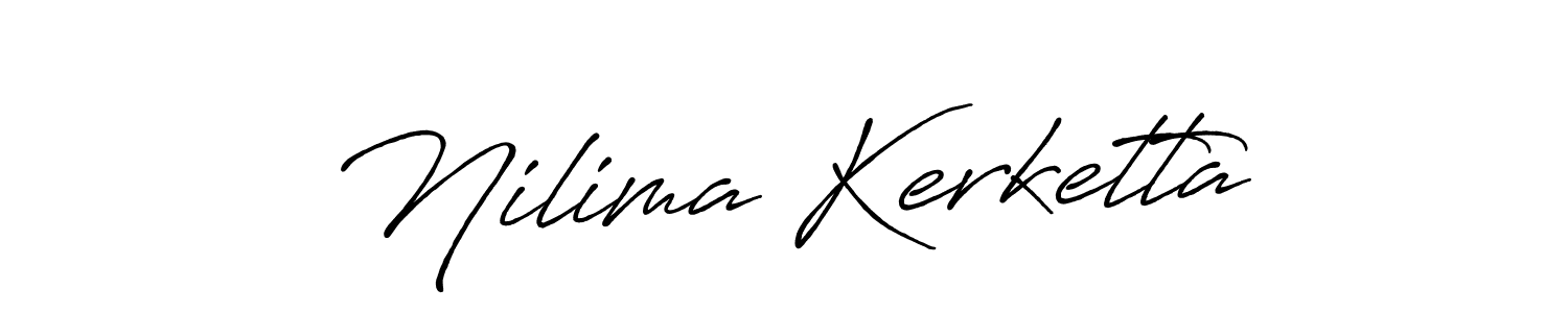 Create a beautiful signature design for name Nilima Kerketta. With this signature (Antro_Vectra_Bolder) fonts, you can make a handwritten signature for free. Nilima Kerketta signature style 7 images and pictures png