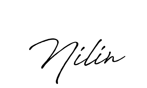 Make a beautiful signature design for name Nilin. With this signature (Antro_Vectra_Bolder) style, you can create a handwritten signature for free. Nilin signature style 7 images and pictures png