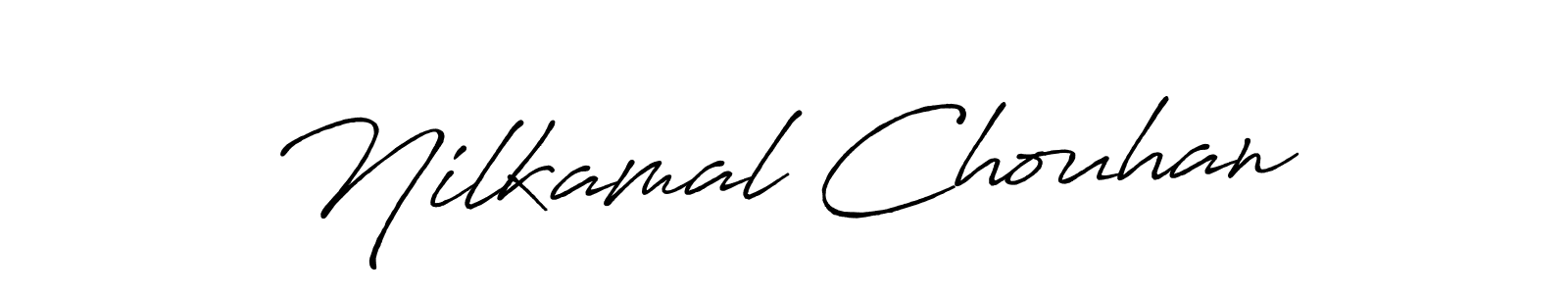 Create a beautiful signature design for name Nilkamal Chouhan. With this signature (Antro_Vectra_Bolder) fonts, you can make a handwritten signature for free. Nilkamal Chouhan signature style 7 images and pictures png