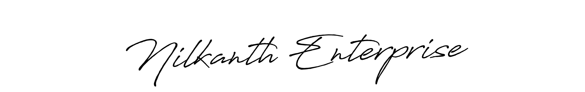 How to make Nilkanth Enterprise name signature. Use Antro_Vectra_Bolder style for creating short signs online. This is the latest handwritten sign. Nilkanth Enterprise signature style 7 images and pictures png