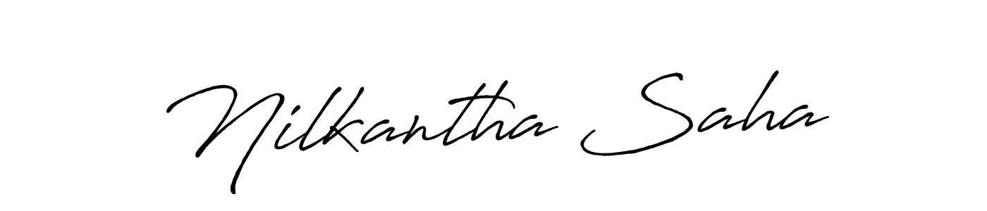 Create a beautiful signature design for name Nilkantha Saha. With this signature (Antro_Vectra_Bolder) fonts, you can make a handwritten signature for free. Nilkantha Saha signature style 7 images and pictures png