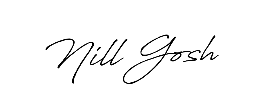 Use a signature maker to create a handwritten signature online. With this signature software, you can design (Antro_Vectra_Bolder) your own signature for name Nill Gosh. Nill Gosh signature style 7 images and pictures png