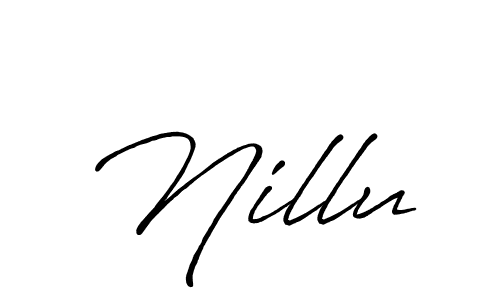 Make a beautiful signature design for name Nillu. Use this online signature maker to create a handwritten signature for free. Nillu signature style 7 images and pictures png