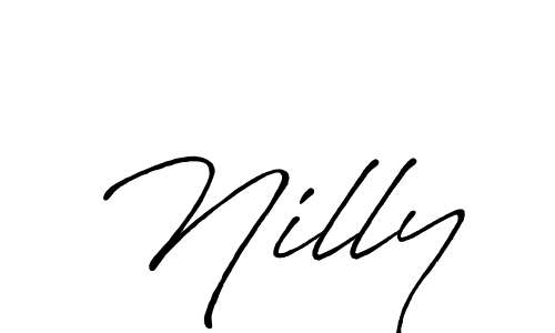 Make a beautiful signature design for name Nilly. With this signature (Antro_Vectra_Bolder) style, you can create a handwritten signature for free. Nilly signature style 7 images and pictures png